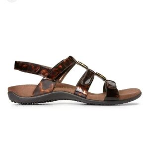 Vionic Women Amber Tortoise  Hook&loop Sandals shoes sz 8
